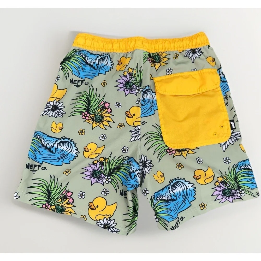 Neff Duck‎ Print Board Shorts Men M Surf Swim Trunks Tropical Vacation